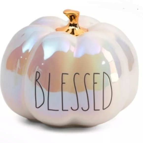 Rae Dunn Other - Rae Dunn NWT "Blessed" Luster Glaze Ceramic Pumpkin 8" By Magenta